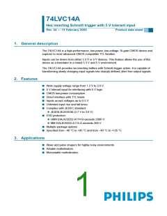 浏览型号74LVC14AD,118的Datasheet PDF文件第1页