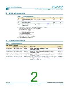 浏览型号74LVC14AD,118的Datasheet PDF文件第2页
