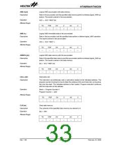 浏览型号HT46C64(52QFP-A)的Datasheet PDF文件第33页
