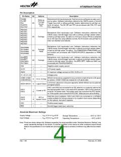 浏览型号HT46C64(52QFP-A)的Datasheet PDF文件第4页