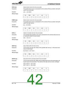 浏览型号HT46C64(52QFP-A)的Datasheet PDF文件第42页