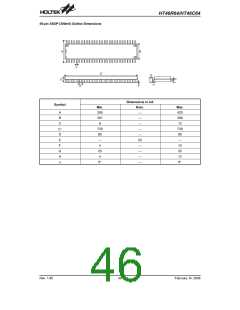 浏览型号HT46C64(52QFP-A)的Datasheet PDF文件第46页