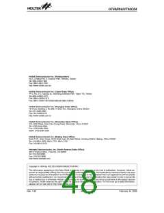 浏览型号HT46C64(52QFP-A)的Datasheet PDF文件第48页
