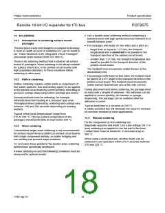 浏览型号PCF8575TS/S410/1:1的Datasheet PDF文件第18页