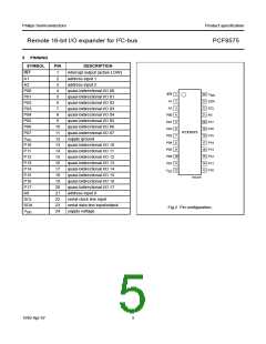 浏览型号PCF8575TS/S410/1:1的Datasheet PDF文件第5页