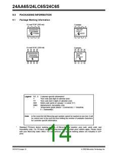 浏览型号24LC65T-I/SM205G的Datasheet PDF文件第14页