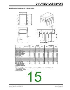 浏览型号24LC65T-I/SM205G的Datasheet PDF文件第15页