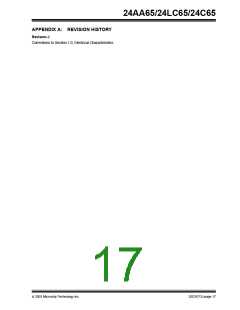 浏览型号24LC65T-I/SM205G的Datasheet PDF文件第17页
