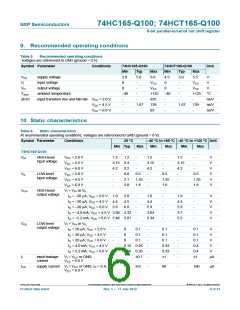 浏览型号74HC165BQ-Q100,115的Datasheet PDF文件第6页