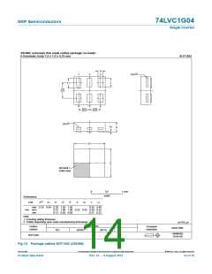 浏览型号74LVC1G04GW,118的Datasheet PDF文件第14页
