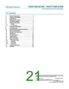 浏览型号74HC165BQ-Q100的Datasheet PDF文件第21页