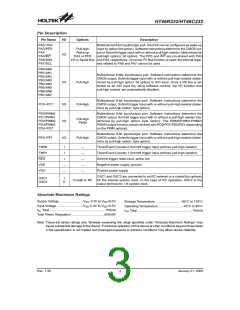 浏览型号HT46R232(48SSOP-A)的Datasheet PDF文件第3页