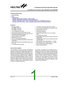 浏览型号HT46F46E(16NSOP)的Datasheet PDF文件第1页