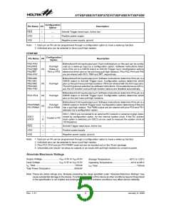 浏览型号HT46F46E(16NSOP)的Datasheet PDF文件第5页