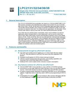浏览型号LPC2138FBD64,151的Datasheet PDF文件第1页