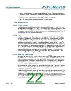 浏览型号LPC2138FBD64,151的Datasheet PDF文件第22页