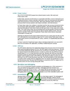 浏览型号LPC2138FBD64,151的Datasheet PDF文件第24页