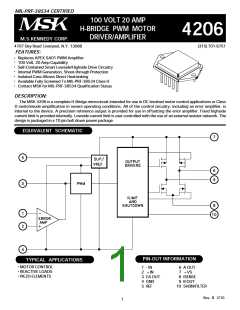 浏览型号MSK4206E的Datasheet PDF文件第1页