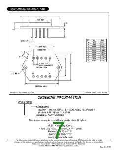 浏览型号MSK4206E的Datasheet PDF文件第7页