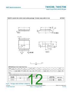 浏览型号74HCT86D,652的Datasheet PDF文件第12页