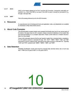 浏览型号ATMEGA1281V-8AU-SL383的Datasheet PDF文件第10页