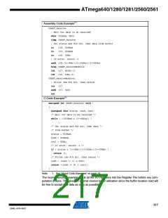 浏览型号ATMEGA2560-16AU-SL383的Datasheet PDF文件第217页