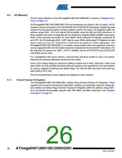 浏览型号ATMEGA2560-16AU-SL383的Datasheet PDF文件第26页