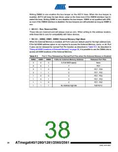 浏览型号ATMEGA2560-16AU-SL383的Datasheet PDF文件第38页