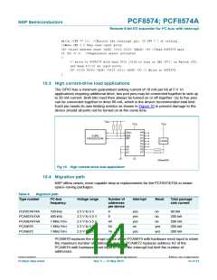 浏览型号PCF8574T/3,518的Datasheet PDF文件第14页