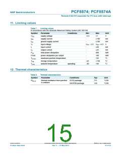 浏览型号PCF8574T/3,518的Datasheet PDF文件第15页