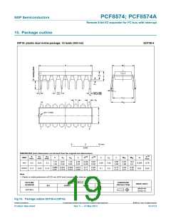 浏览型号PCF8574T/3,518的Datasheet PDF文件第19页