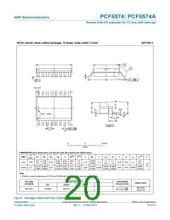 浏览型号PCF8574T/3,518的Datasheet PDF文件第20页
