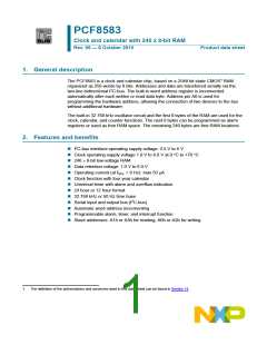 浏览型号PCF8583T/5,112的Datasheet PDF文件第1页