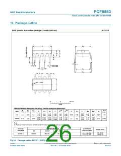 浏览型号PCF8583T/5,112的Datasheet PDF文件第26页