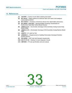 浏览型号PCF8583T/5,112的Datasheet PDF文件第33页
