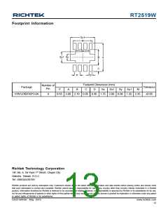 浏览型号RT2519W的Datasheet PDF文件第13页