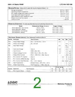 浏览型号L7C196CC15的Datasheet PDF文件第2页
