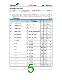 浏览型号HT1622(44QFP-A)的Datasheet PDF文件第5页