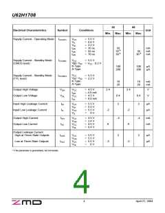 浏览型号U62H1708T1K55的Datasheet PDF文件第4页