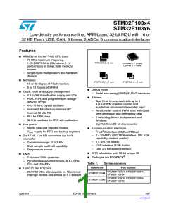 浏览型号STM32F103R4T7AXXXTR的Datasheet PDF文件第1页