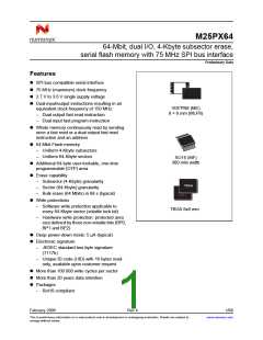 浏览型号M25PX64STVME6TG的Datasheet PDF文件第1页