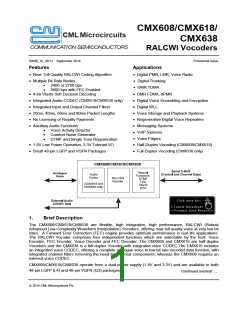 浏览型号CMX618的Datasheet PDF文件第1页