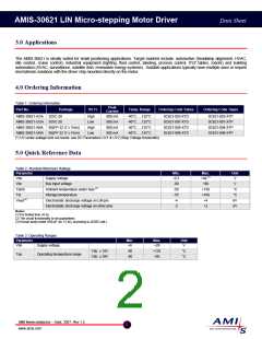 浏览型号AMIS-30621-UGA的Datasheet PDF文件第2页