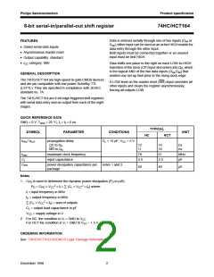 浏览型号74HC164NB的Datasheet PDF文件第2页