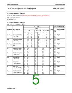 浏览型号74HC164NB的Datasheet PDF文件第5页
