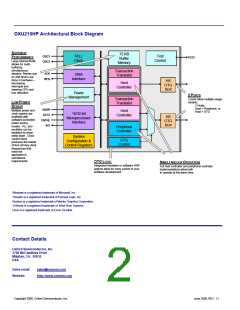 浏览型号OXU210HP-PBG的Datasheet PDF文件第2页