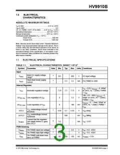浏览型号HV9910BLG-G的Datasheet PDF文件第3页