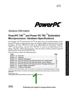 浏览型号IBM25EMPPC740GBUB2660的Datasheet PDF文件第1页