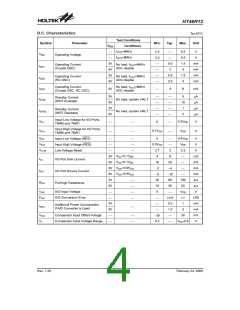 浏览型号HT46R12(24SOP-A)的Datasheet PDF文件第4页