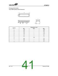 浏览型号HT46R12(24SOP-A)的Datasheet PDF文件第41页